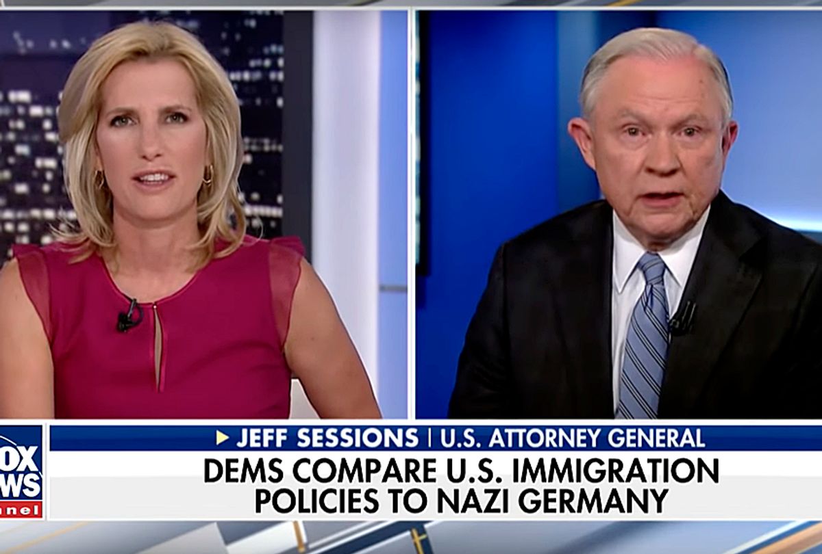 Laura Ingraham and Jeff Sessions (YouTube/Fox News)