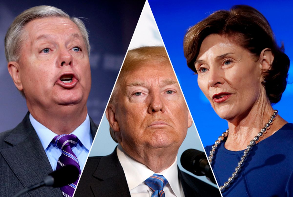 Lindsey Graham; Donald Trump; Laura Bush (AP/Salon)