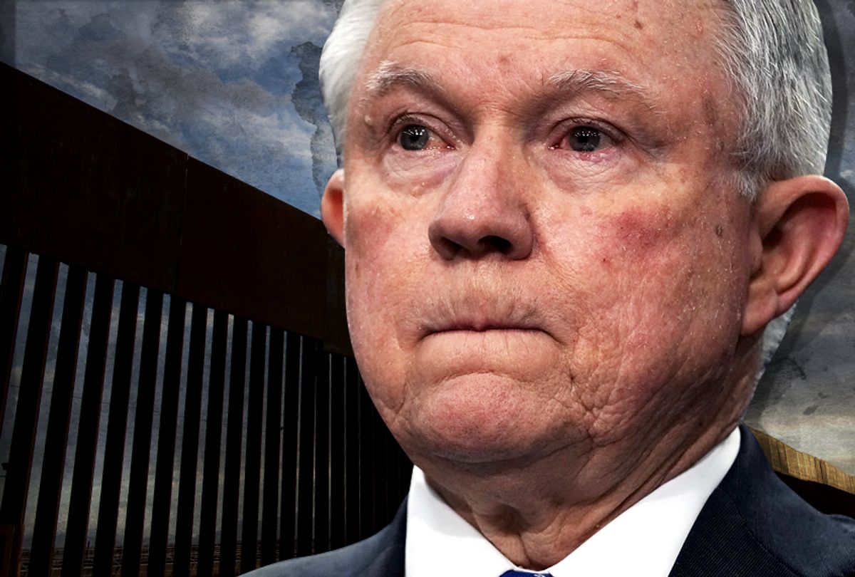 Jeff Sessions; US Mexico Border Wall (Getty/Salon)