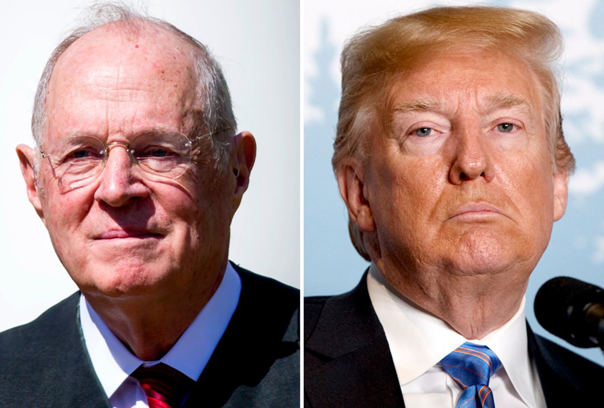 Justice Anthony Kennedy; Donald Trump (Getty/Eric Thayer/AP/Evan Vucci)