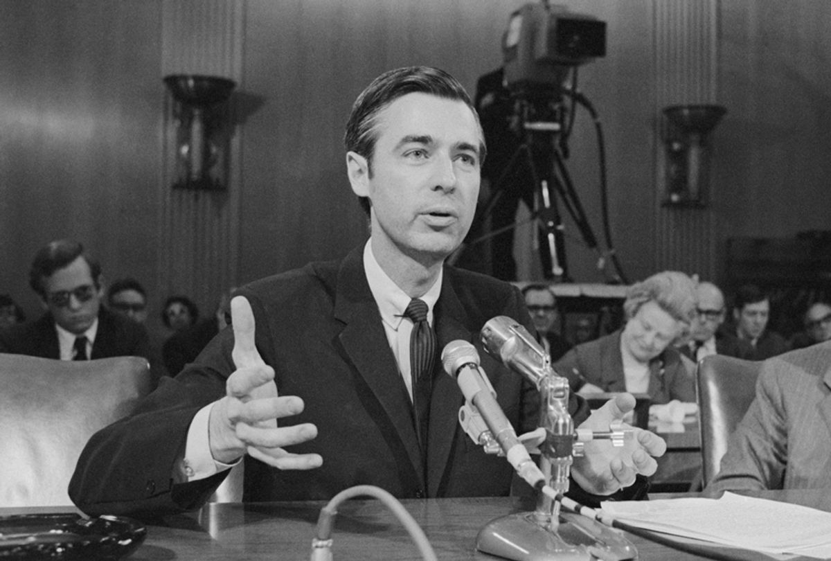 Fred Rogers testifying before the United States Senate in "Won't You Be My Neighbor?" (Library of Congress/Robert Lerner)