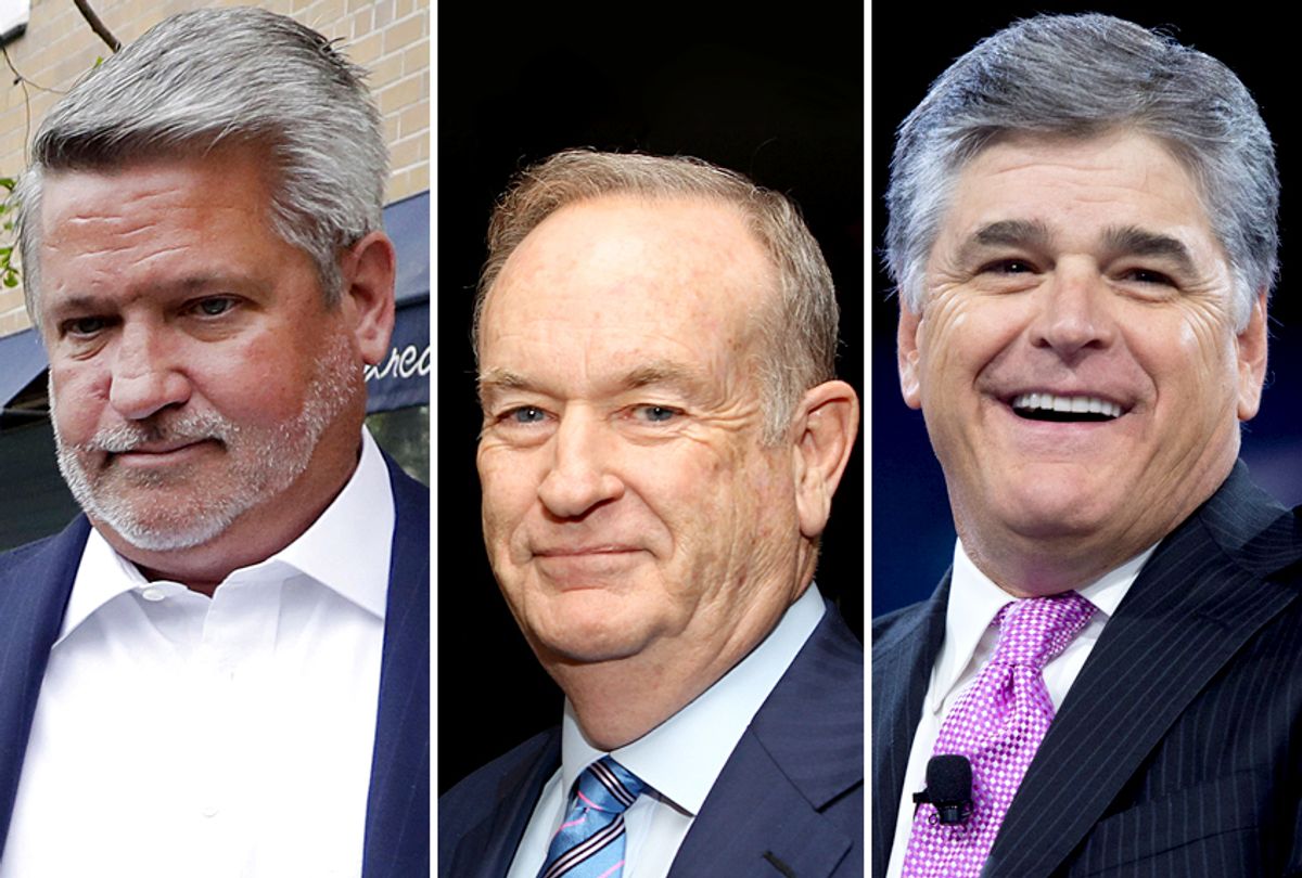Bill Shine; Bill O'Reilly; Sean Hannity (Getty/AP)