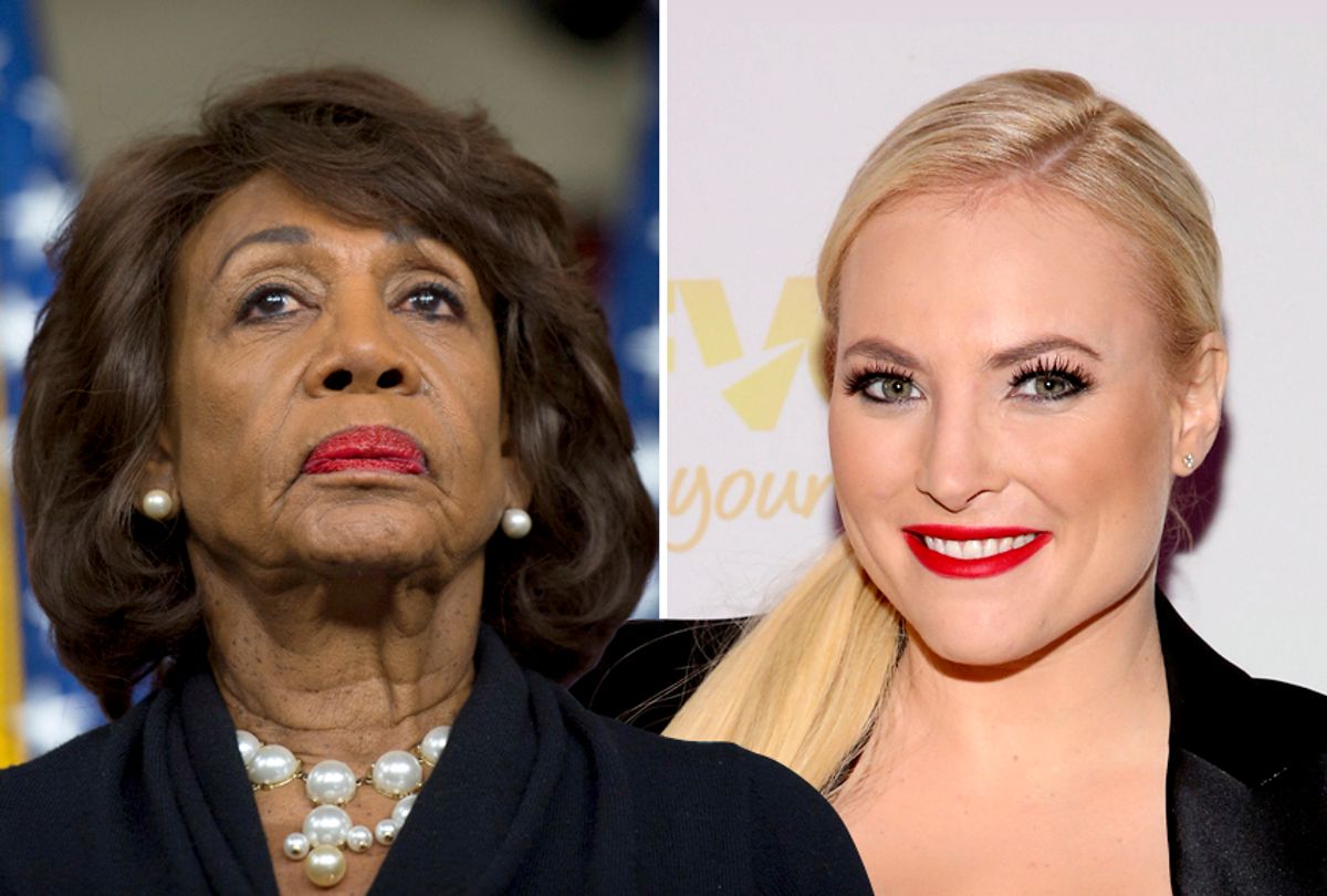 Maxine Waters; Meghan McCain (Getty/Andrew Caballero-Reynolds/Robin Marchant)