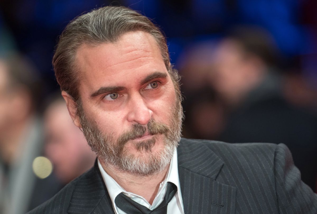 Joaquin Phoenix poses on the red carpet upon arrival for the premiere of the film "Don't Worry, He Won't Get Far on Foot" presented in competition during the 68th edition of the Berlinale film festival in Berlin on February 20, 2018. / AFP PHOTO / Stefanie LOOS        (Photo credit should read STEFANIE LOOS/AFP/Getty Images) (Getty/Stefanie Loos)
