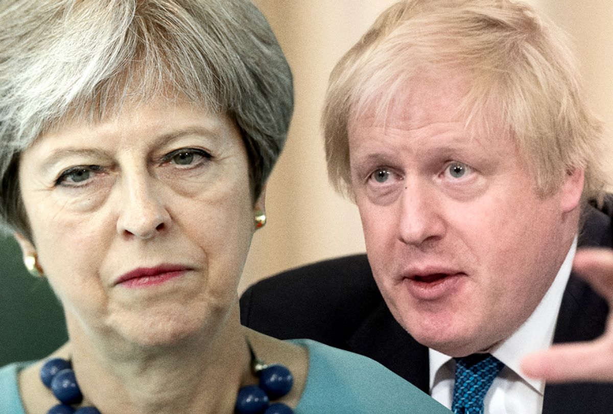 Theresa May; Boris Johnson (AP/Getty/Photo Montage by Salon)