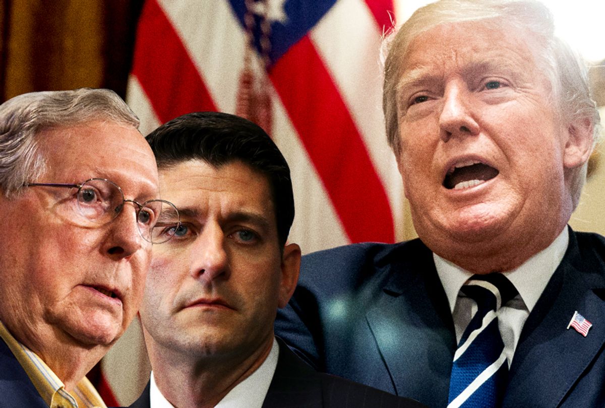 Mitch McConnell; Paul Ryan; Donald Trump (Getty/AP/Photo Montage by Salon)