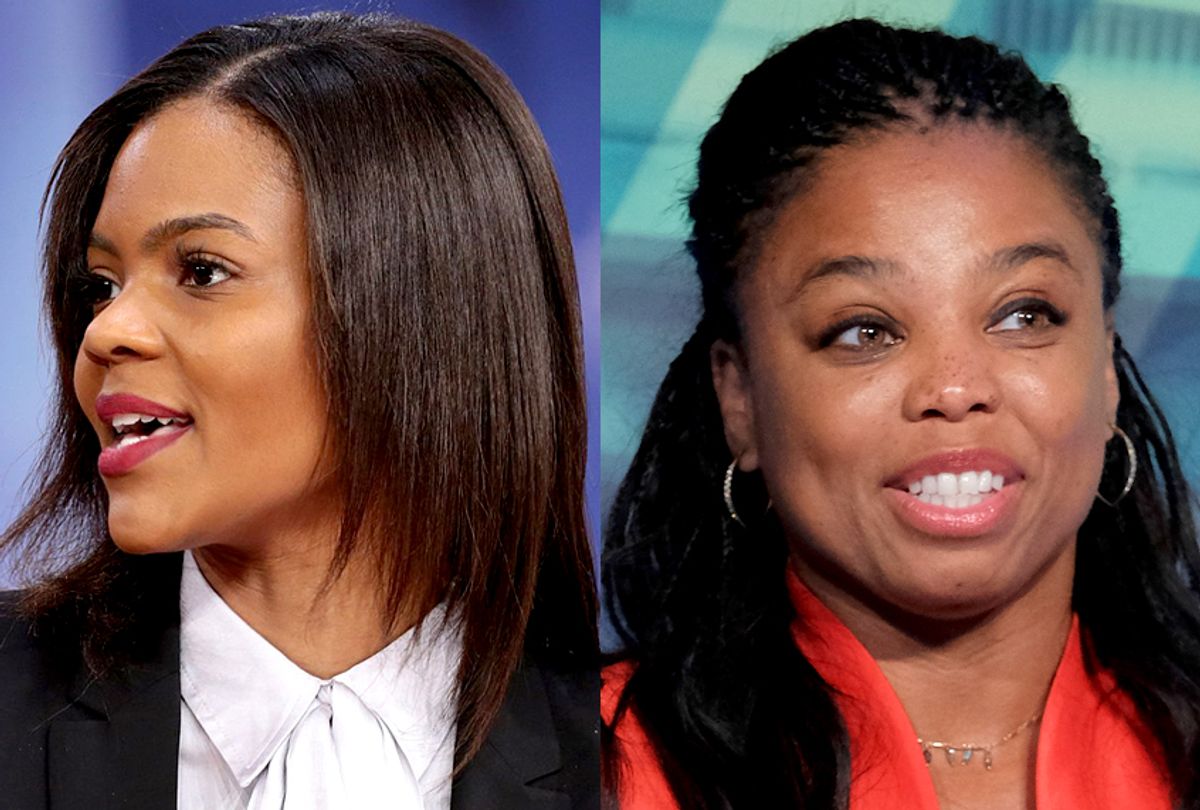 Candace Owens; Jemele Hill (Wikimedia/Gage Skidmore/Getty/D Dipasupil)