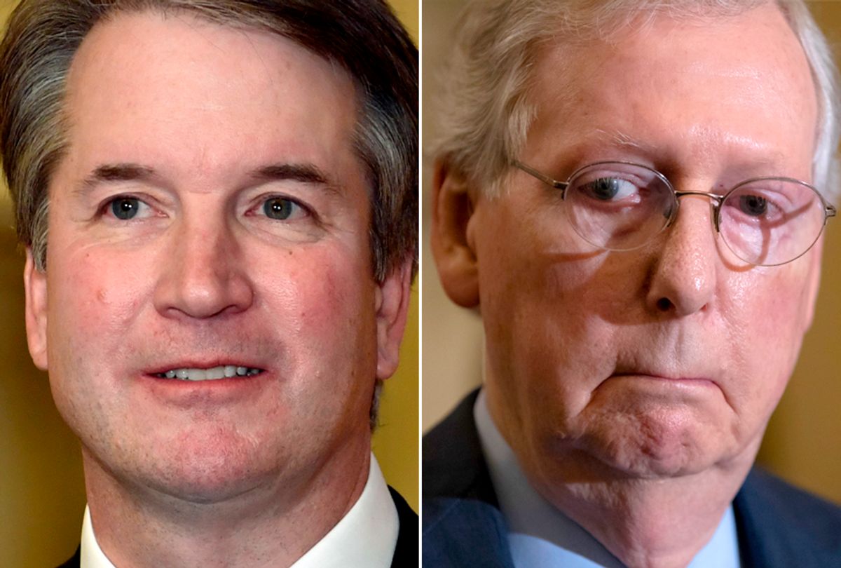 Brett Kavanaugh; Mitch McConnell (AP/Susan Walsh/J. Scott Applewhite)
