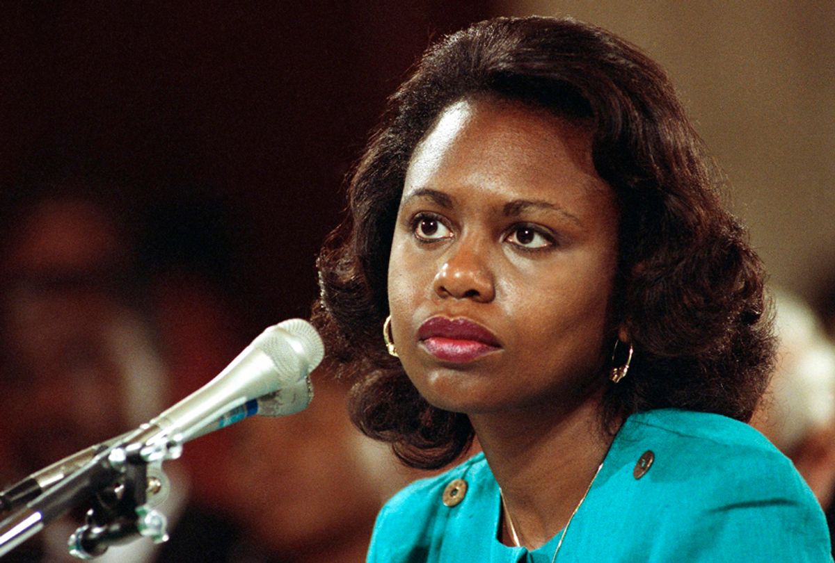 Anita Hill testifies before the Senate Judiciary Committee on Capitol Hill in Washington, Oct. 11, 1991. (AP)