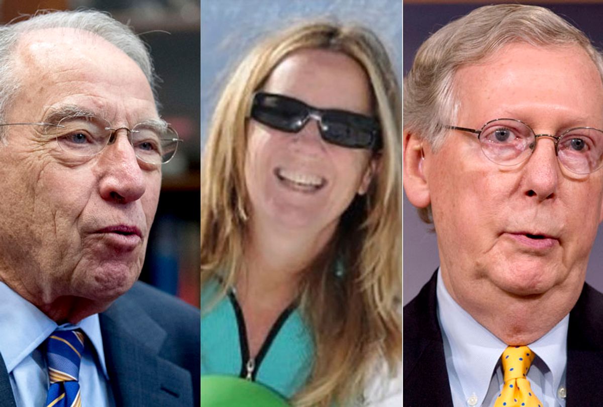 Chuck Grassley; Christine Blasey Ford; Mitch McConnell (AP/www.researchgate.net)