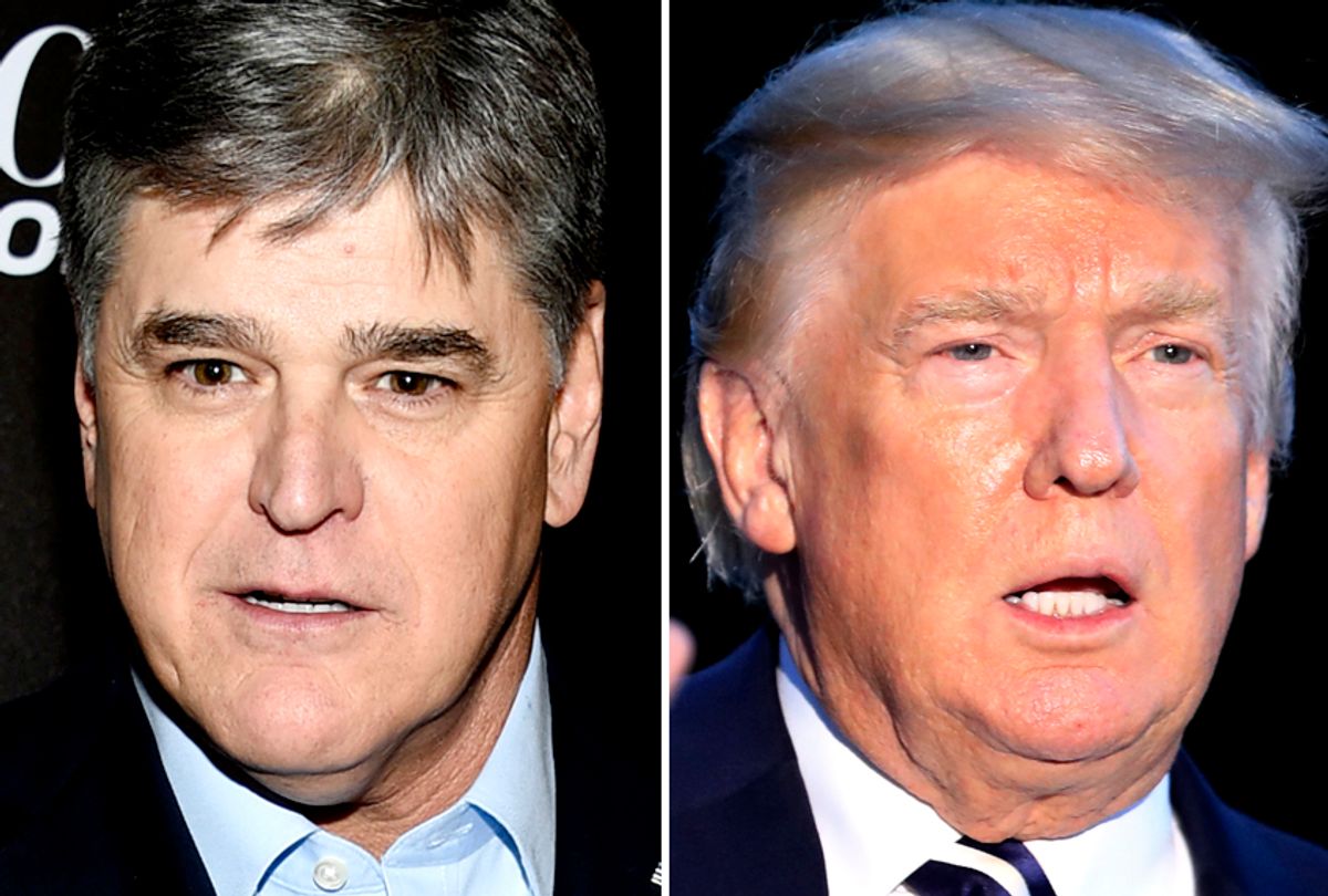 Sean Hannity; Donald Trump (AP/Evan Agostini//Manuel Balce Ceneta)