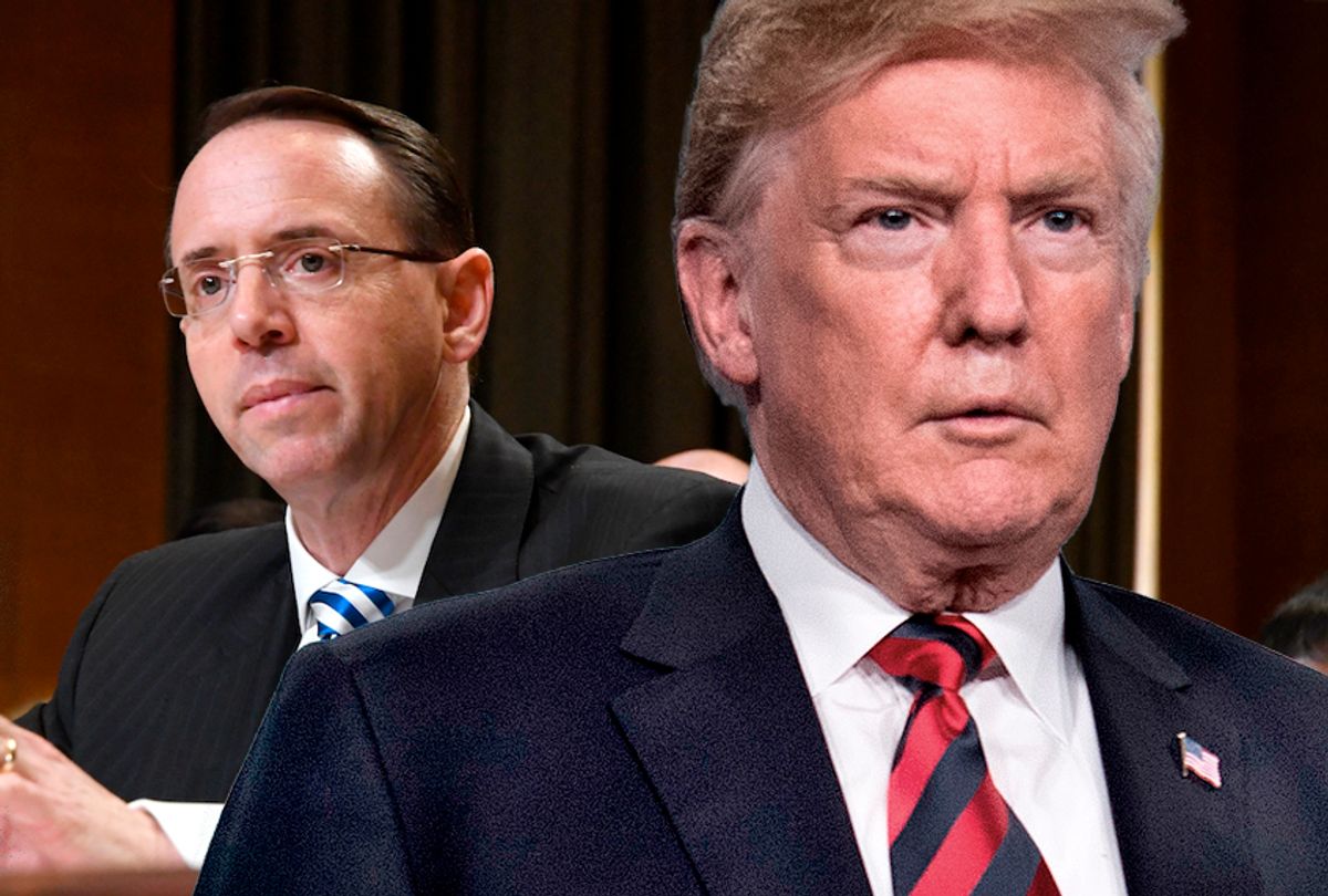 Rod Rosenstein; Donald Trump (AP/Salon)