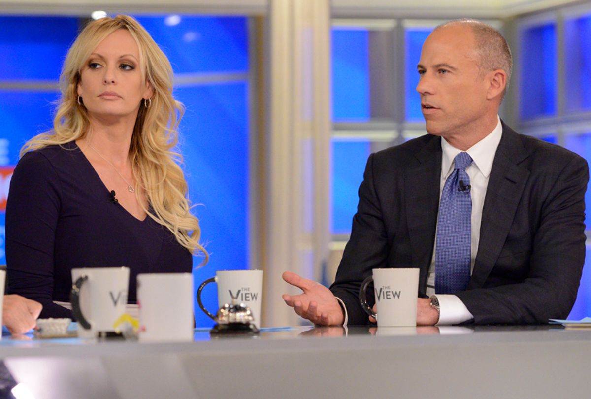 Stormy Daniels is joined by her attorney, on September 12, 2018 on "The View."  (ABC/Lorenzo Bevilaqua)