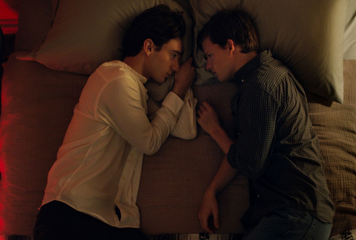 Theodore Pellerin stars as Xavier and Lucas Hedges stars as Jared in "Boy Erased" (Focus Features)