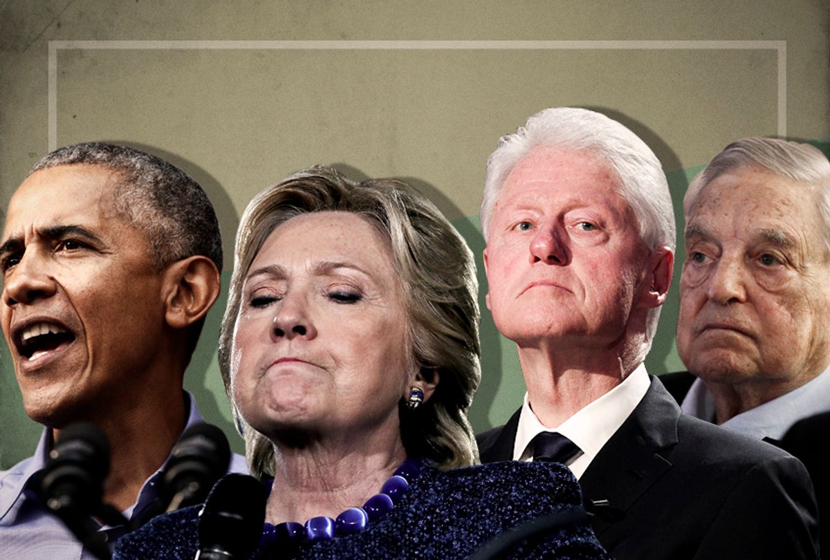 Barack Obama; Hillary Clinton; Bill Clinton; George Soros (AP/Getty/Salon)