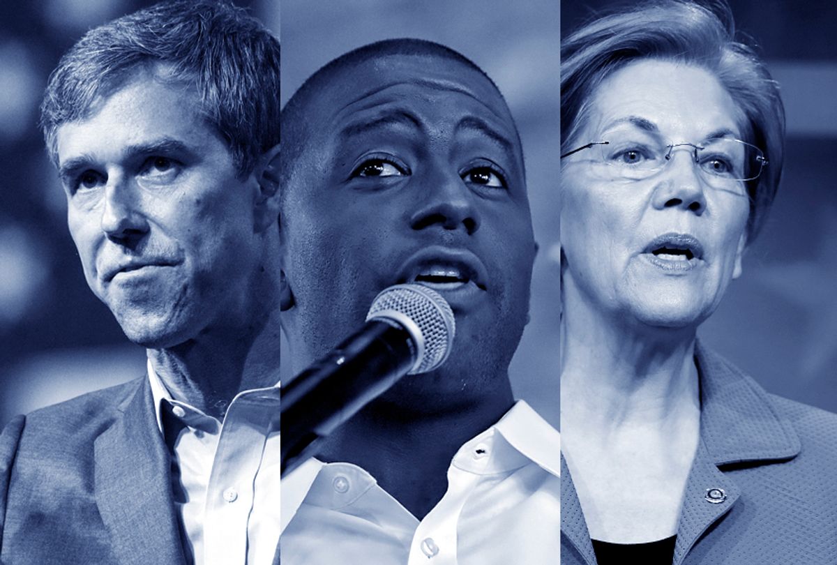 Beto O'Rourke; Andrew Gillum; Elizabeth Warren (AP/Richard W. Rodriguez/Chris O'Meara/J. Scott Applewhite)