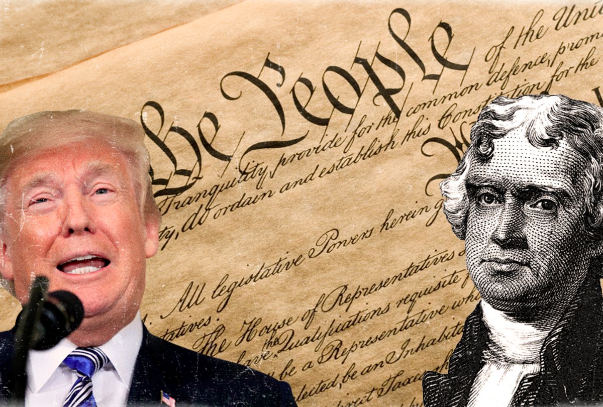 Donald Trump; Thomas Jefferson (AP/Getty/Salon)