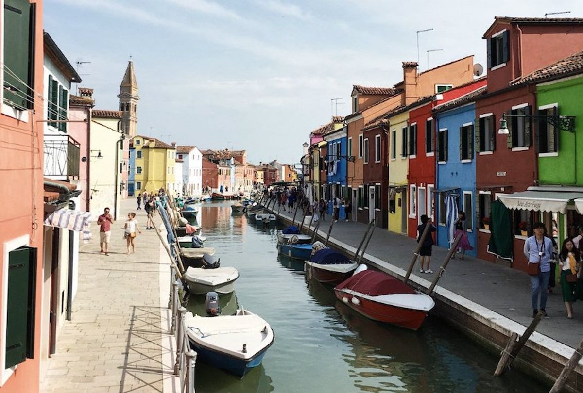 The canals of Burano, a short boat ride from Venice. All photos by Alpana Deshmukh.
