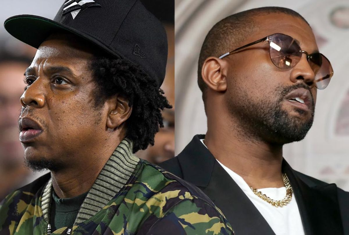 Jay-Z; Kanye West (Getty/Kevork Djansezian/AP/Brent N. Clarke)