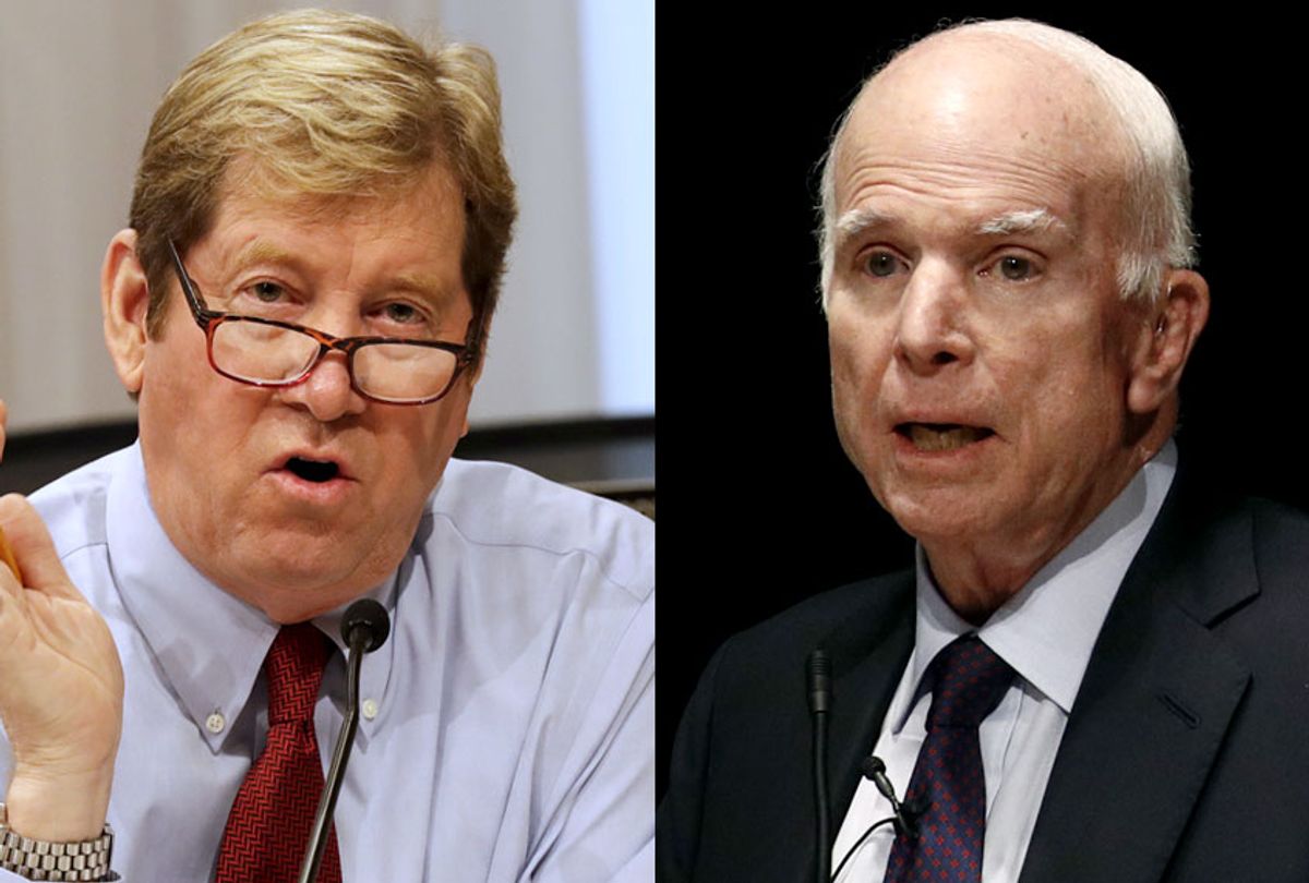 Jason Lewis; John McCain (AP/Jacquelyn Martin/Patrick Semansky)
