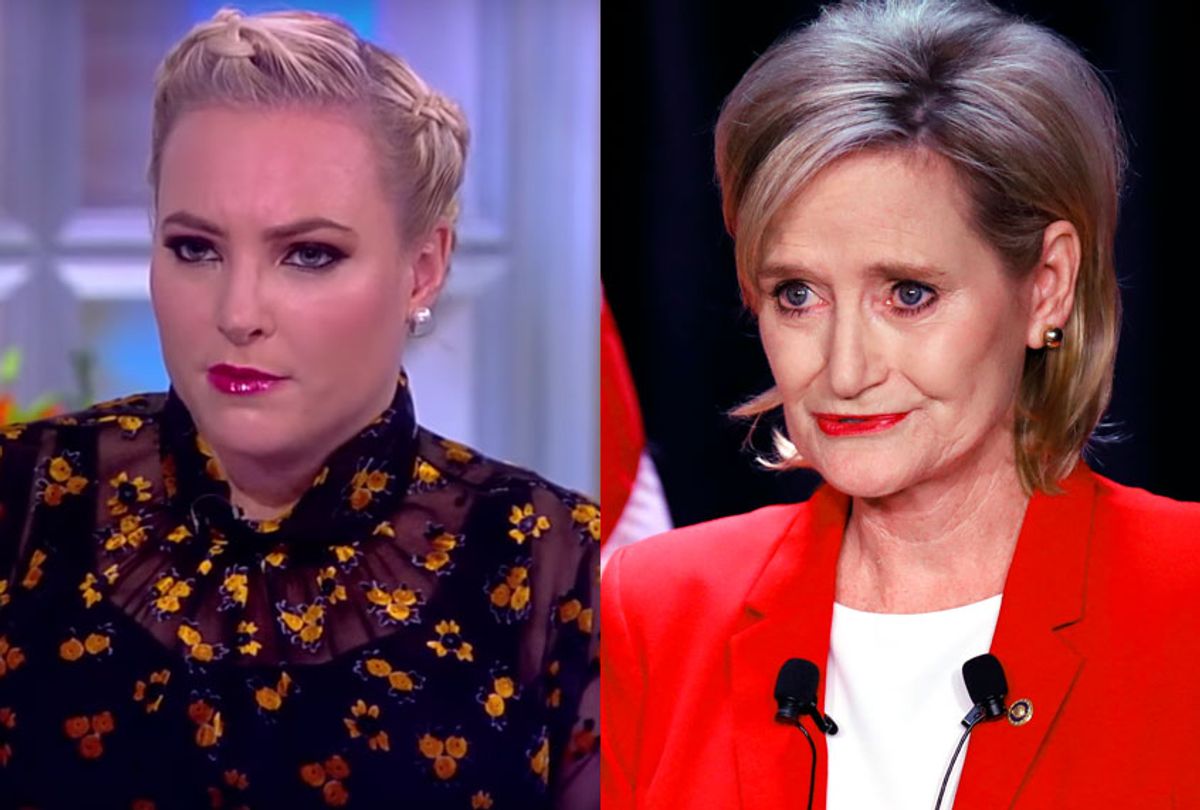 Meghan McCain; Cindy Hyde-Smith (YouTube/The View/AP/Rogelio V. Solis)
