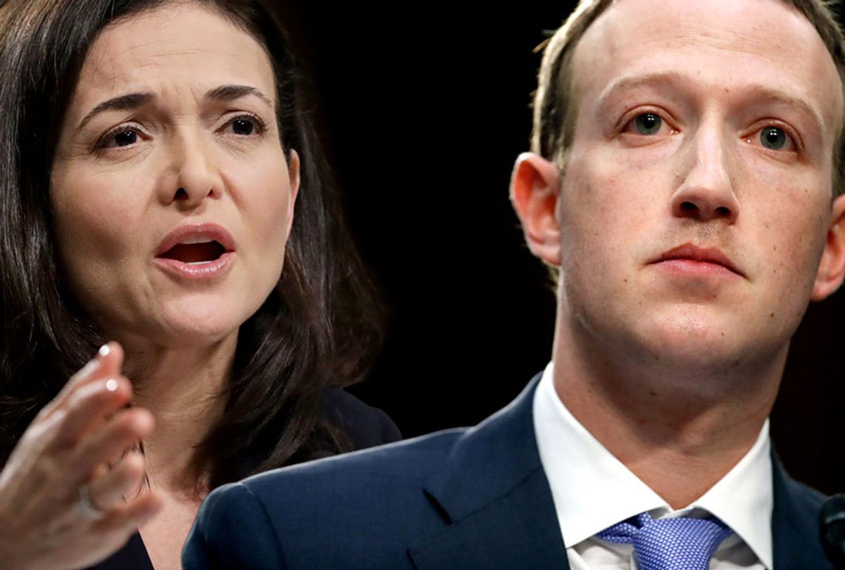 Sheryl Sandberg; Mark Zuckerberg (Getty/Drew Angerer/AP/Alex Brandon)