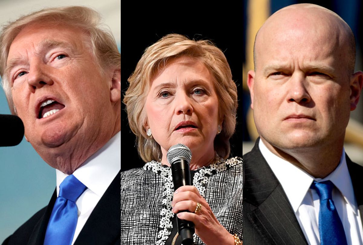 Donald Trump; Hillary Clinton; Matt Whitaker (AP/Getty)