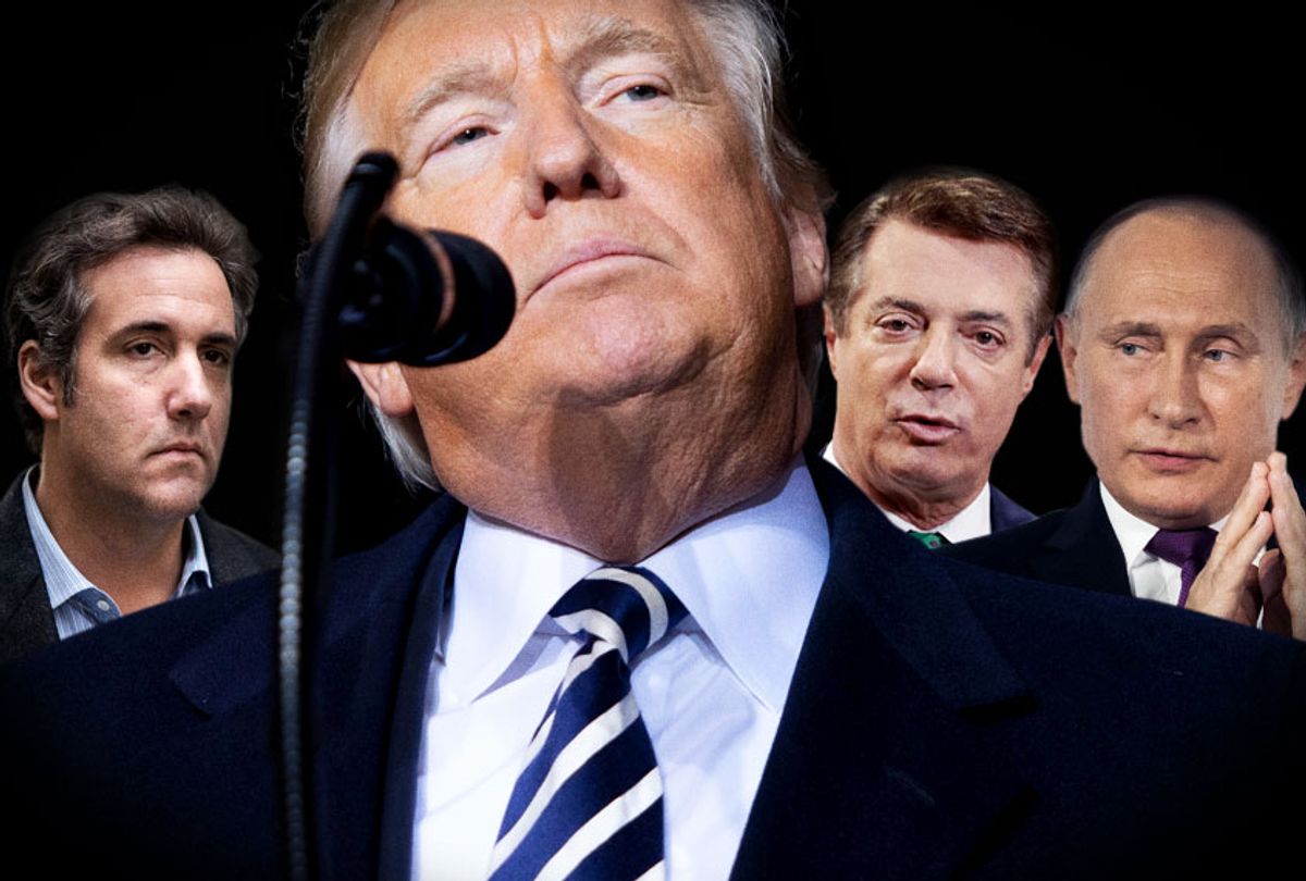 Michael Cohen; Donald Trump; Paul Manafort; Vladimir Putin (AP/Getty/Salon)
