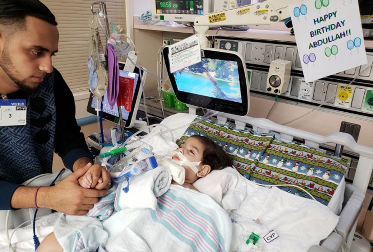 Abdullah Hassan in the hospital on Sunday, December 16, 2018. (Council on American-Islamic Relations, Sacramento Valley)