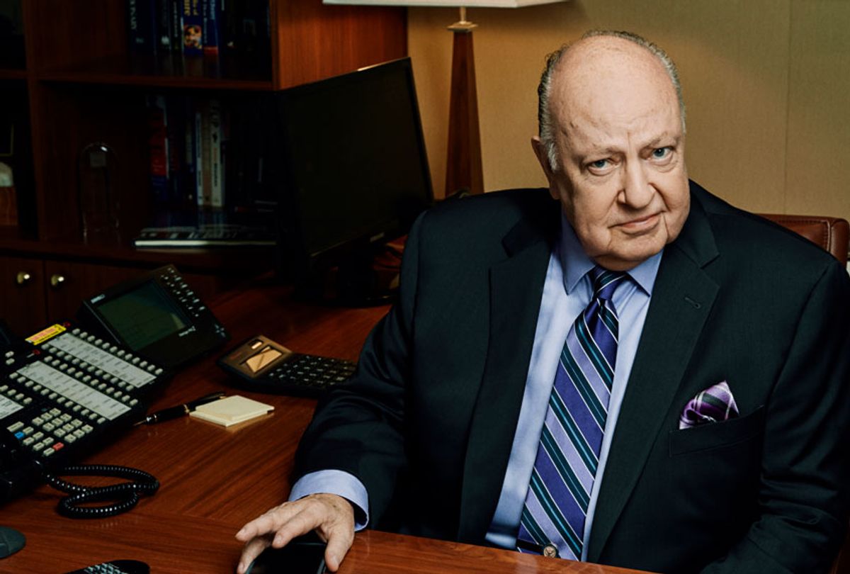 Roger Ailes poses in his office in 2015 in "Divide and Conquer: The Story of Roger Ailes" (Wesley Mann/Magnolia Pictures)