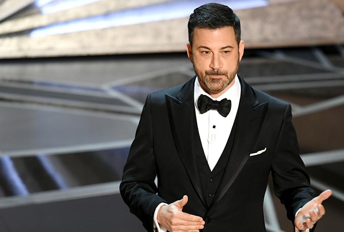 Host Jimmy Kimmel speaks onstage during the 90th Annual Academy Awards at the Dolby Theatre at Hollywood & Highland Center on March 4, 2018. (Getty/Kevin Winter)
