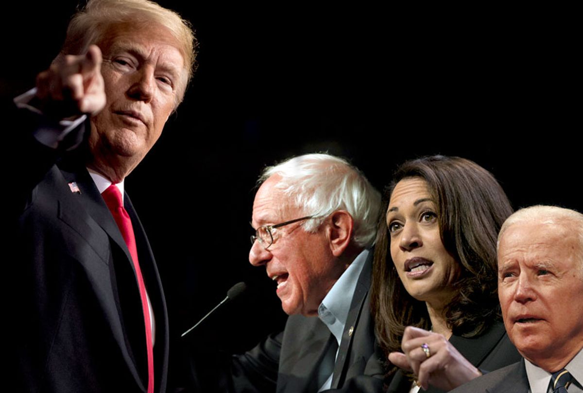 Donald Trump; Bernie Sanders; Kamala Harris; Joe Biden (AP/Salon)