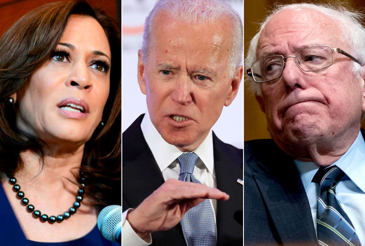 Kamala Harris; Joe Biden; Bernie Sanders (AP/Getty)
