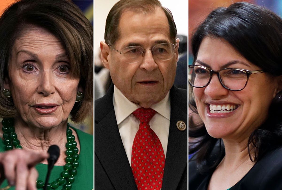 Nancy Pelosi; Jerrold Nadler; Rashida Tlaib (AP/Getty)