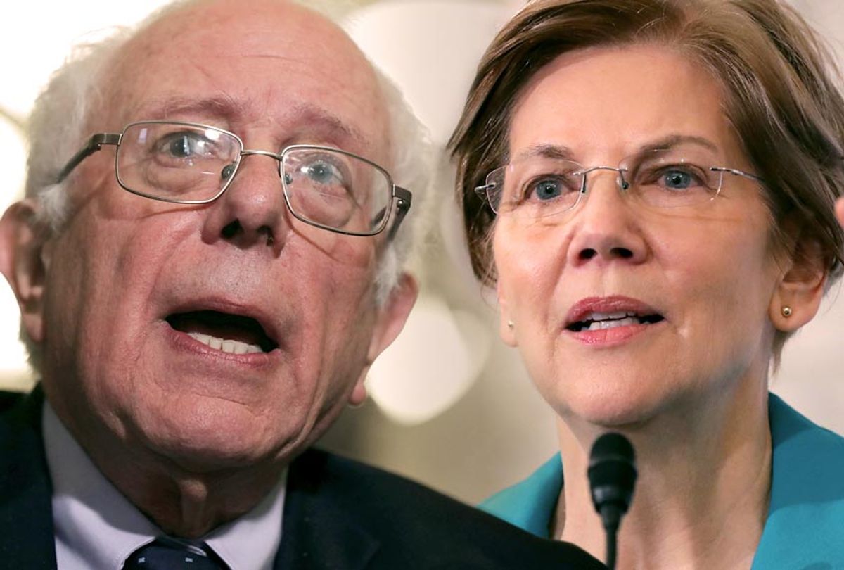 Bernie Sanders; Elizabeth Warren (Getty/Salon)