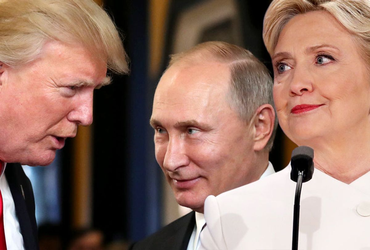 Donald Trump; Vladimir Putin; Hillary Clinton (Getty/Salon)