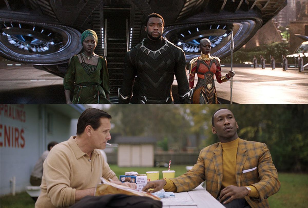 "Black Panther;" "Green Book" (Disney/Universal Pictures)