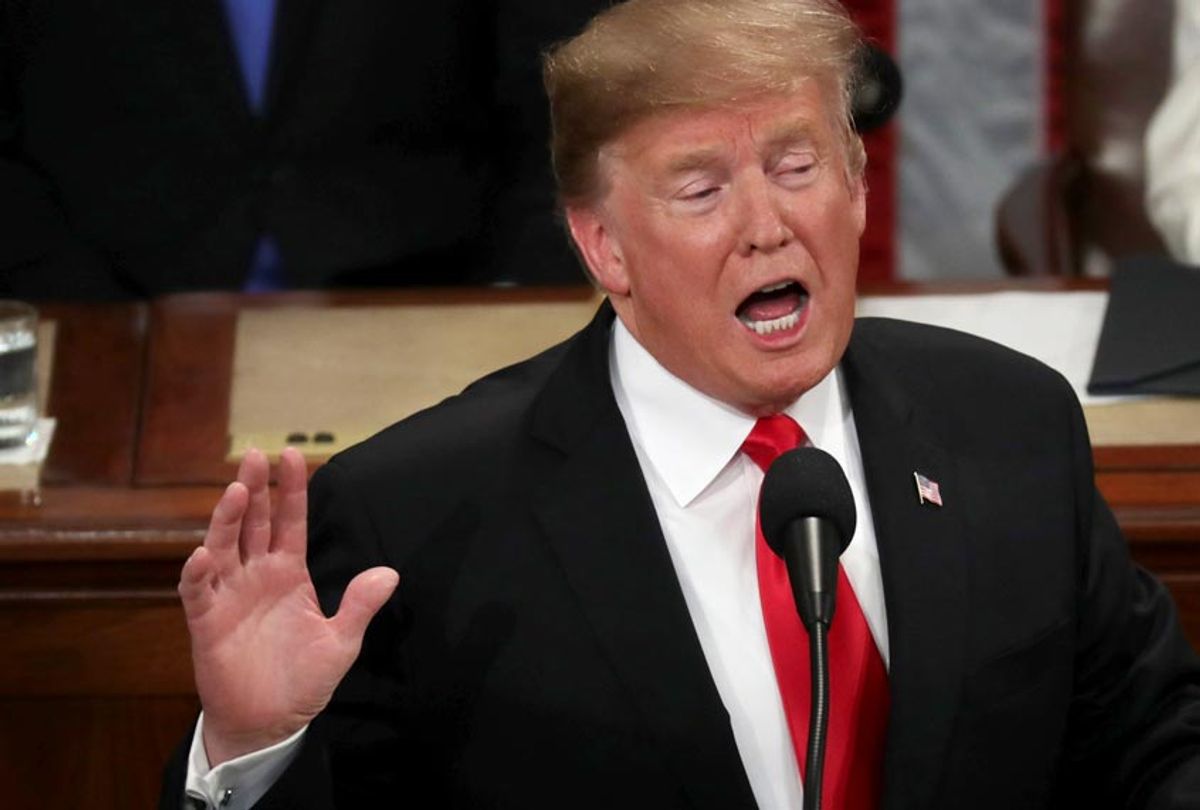 Donald Trump delivers the State of the Union address in the chamber of the U.S. House of Representatives at the U.S. Capitol Building on February 5, 2019 in Washington, DC. (Getty/Chip Somodevilla)