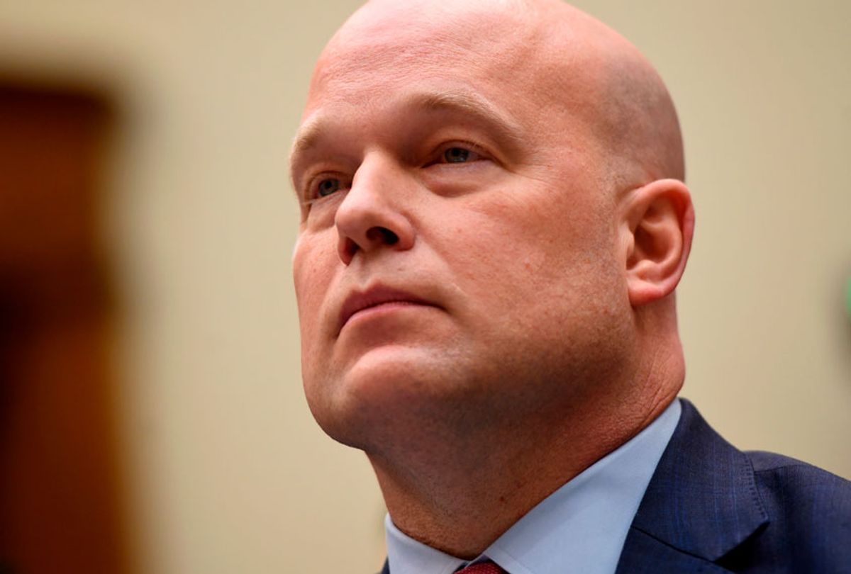 Acting Attorney General Matt Whitaker arrives to testify before a House Judiciary Committee hearing on oversight of the Justice Department, at Capitol Hill in Washington, DC, on February 8, 2019.  (Getty/Saul Loeb)