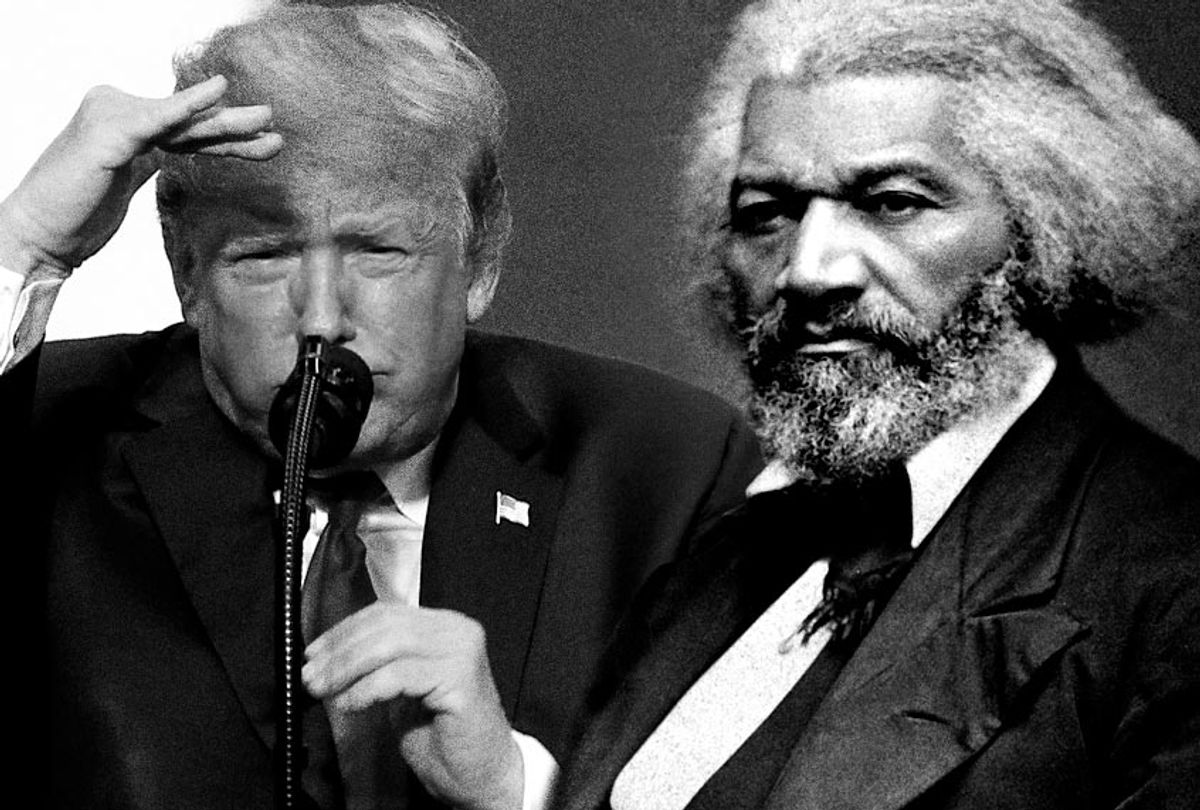 Donald Trump; Frederick Douglass (AP/Wikimedia/Salon)