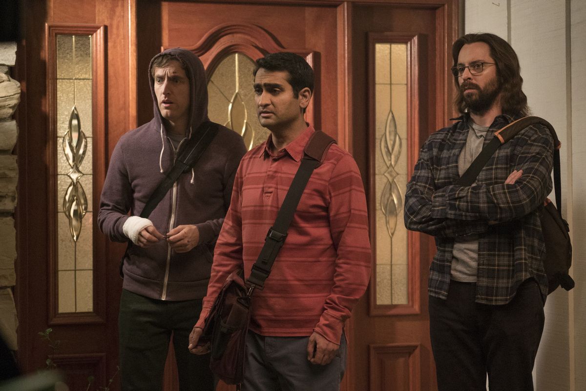 Thomas Middleditch, Kumail Nanjiani, Martin Starr in "Silicon Valley" (Ali Paige Goldstein/HBO)