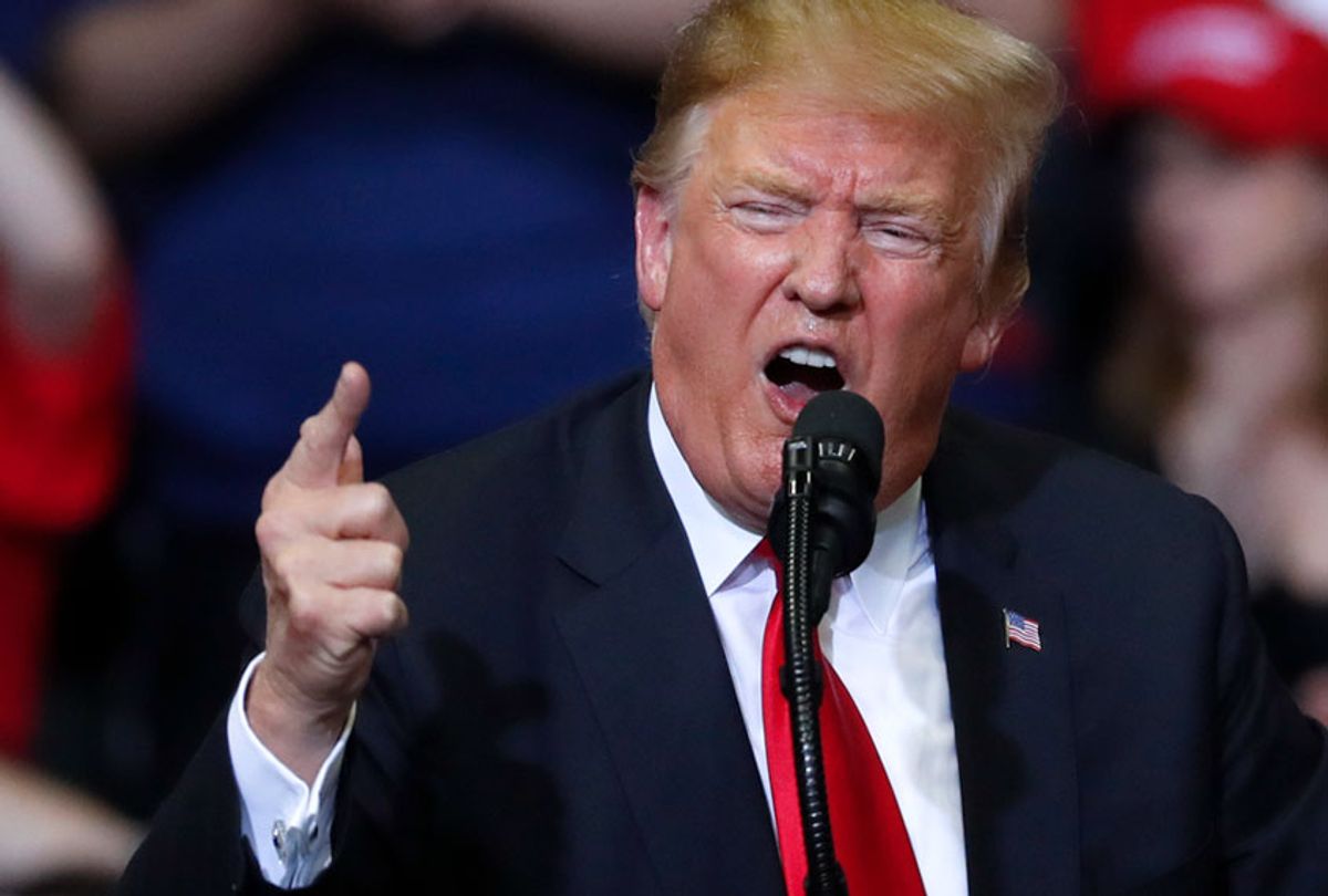 Donald Trump speaks during a rally in Grand Rapids, Mich., Thursday, March 28, 2019. (AP/Paul Sancya)