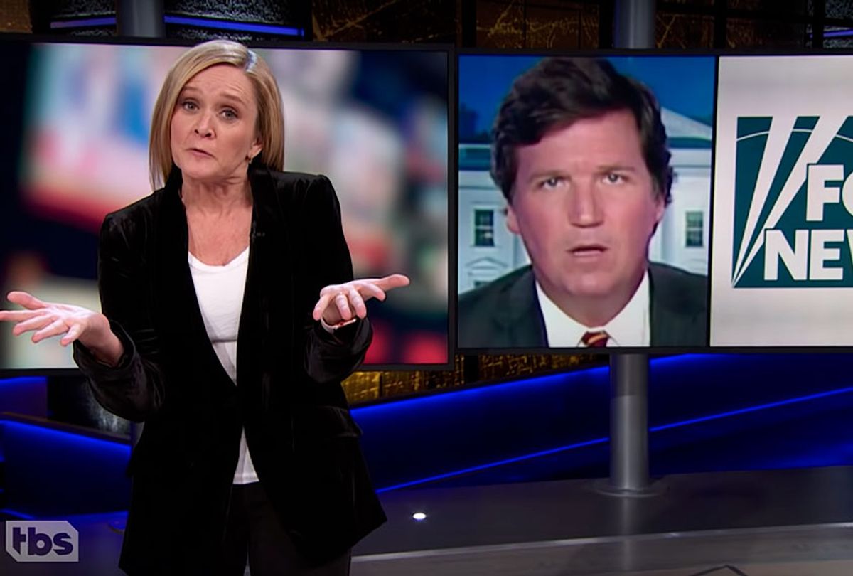 Late night comedian samantha bee blasts fox news host tucker carlson as