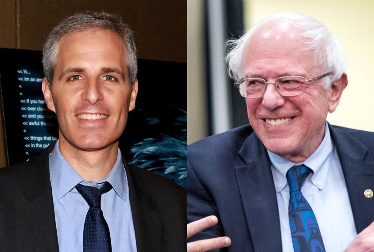 David Sirota; Bernie Sanders (Getty/Robin Marchant/Sean Rayford)