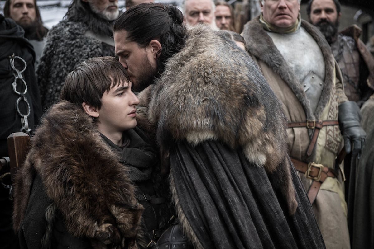 Isaac Hempstead Wright
as Bran Stark and Kit Harington as Jon Snow (Helen Sloan/HBO)