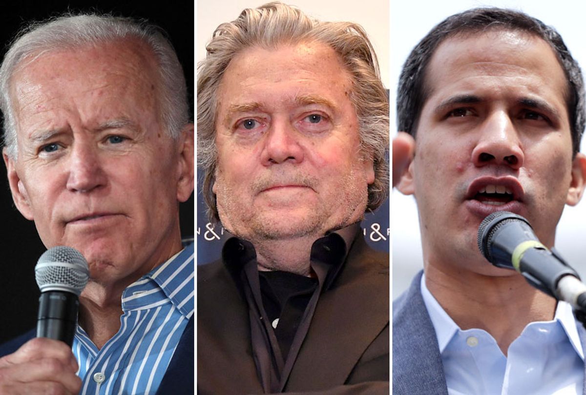 Joe Biden; Steve Bannon; Juan Guaido (Getty/AP/Salon)