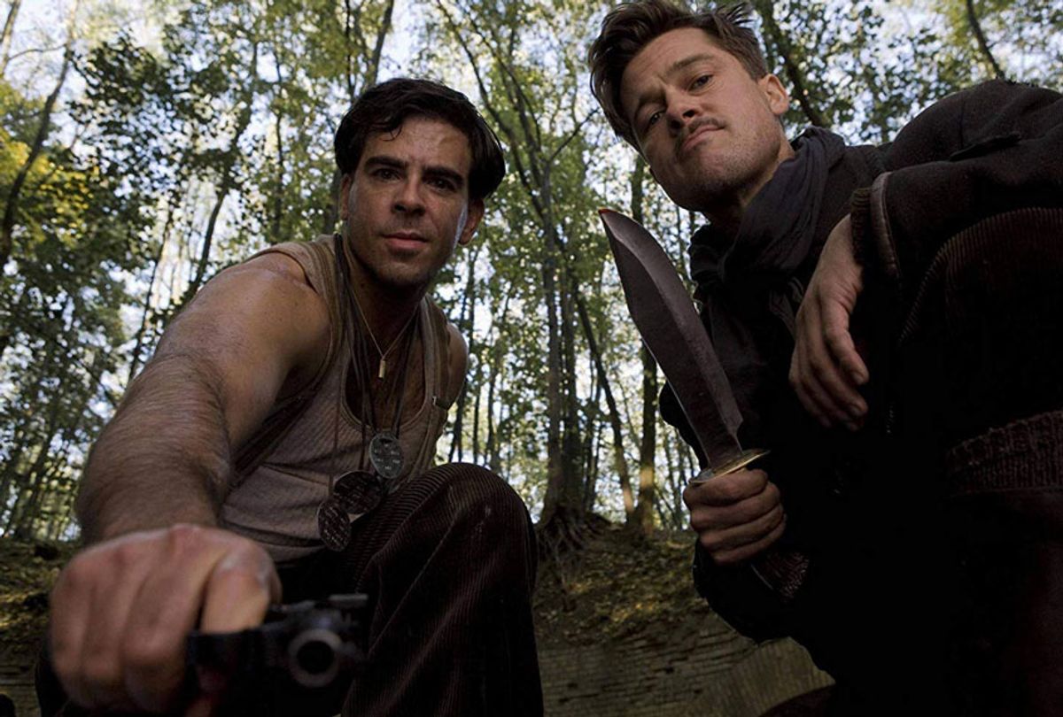 Eli Roth and Brad Pitt in “Inglourious Basterds” (Universal Pictures)