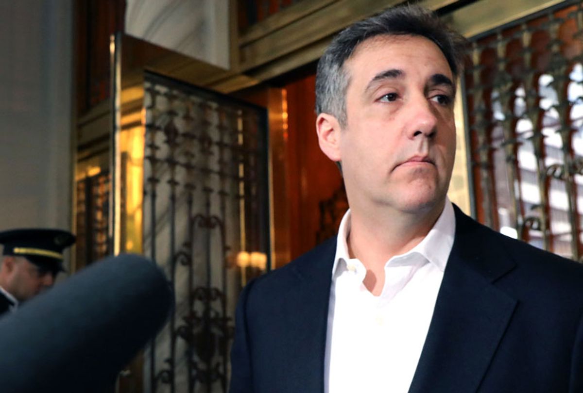 Michael Cohen, the former personal attorney to President Donald Trump, prepares to speak to the media before departing his Manhattan apartment for prison on May 06, 2019 in New York City. (Getty/Spencer Platt)