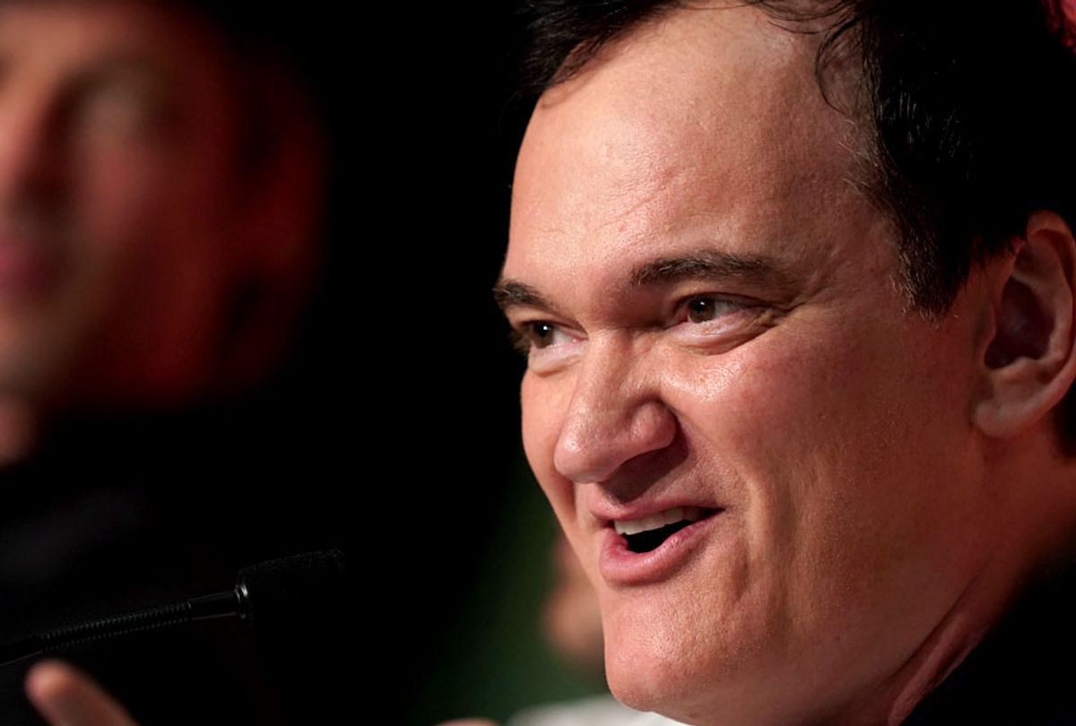 Quentin Tarantino speaks during a press conference for the film "Once Upon a Time... in Hollywood" at the 72nd edition of the Cannes Film Festival in Cannes, southern France, on May 22, 2019 (Getty/Sébastien Berda)
