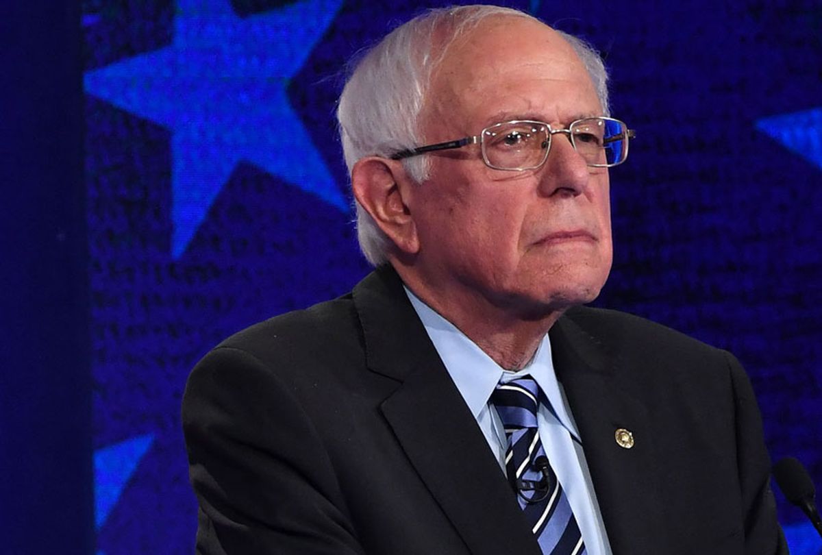 Democratic presidential hopeful Sen. Bernie Sanders of Vermont during the debate in Miami on June 27, 2019. (Getty/Saul Loeb)